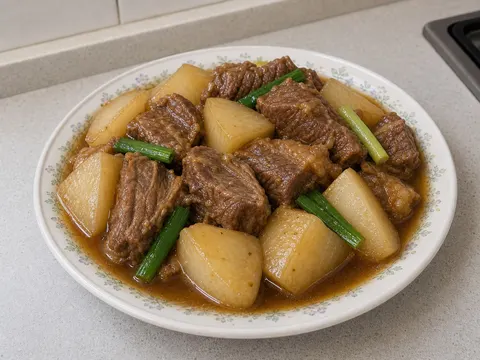 Braised Beef Brisket with Radish