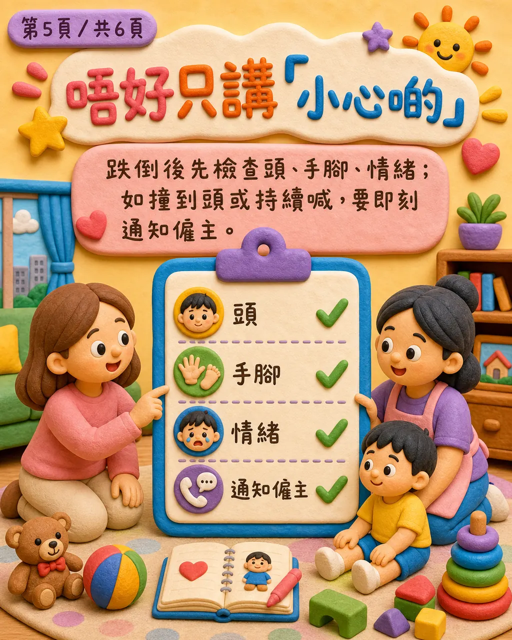 小朋友跌倒後，如何對齊照顧及通知標準？，第 5 頁，共 6 頁