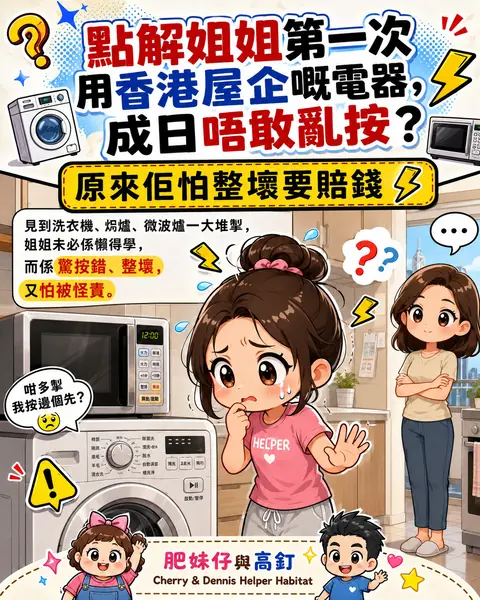 點解姐姐第一次用香港屋企嘅電器，成日唔敢亂按圖解封面