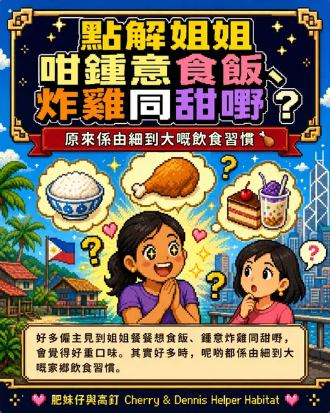 點解姐姐咁鍾意食飯、炸雞同甜嘢？原來係由細到大嘅飲食習慣圖解封面