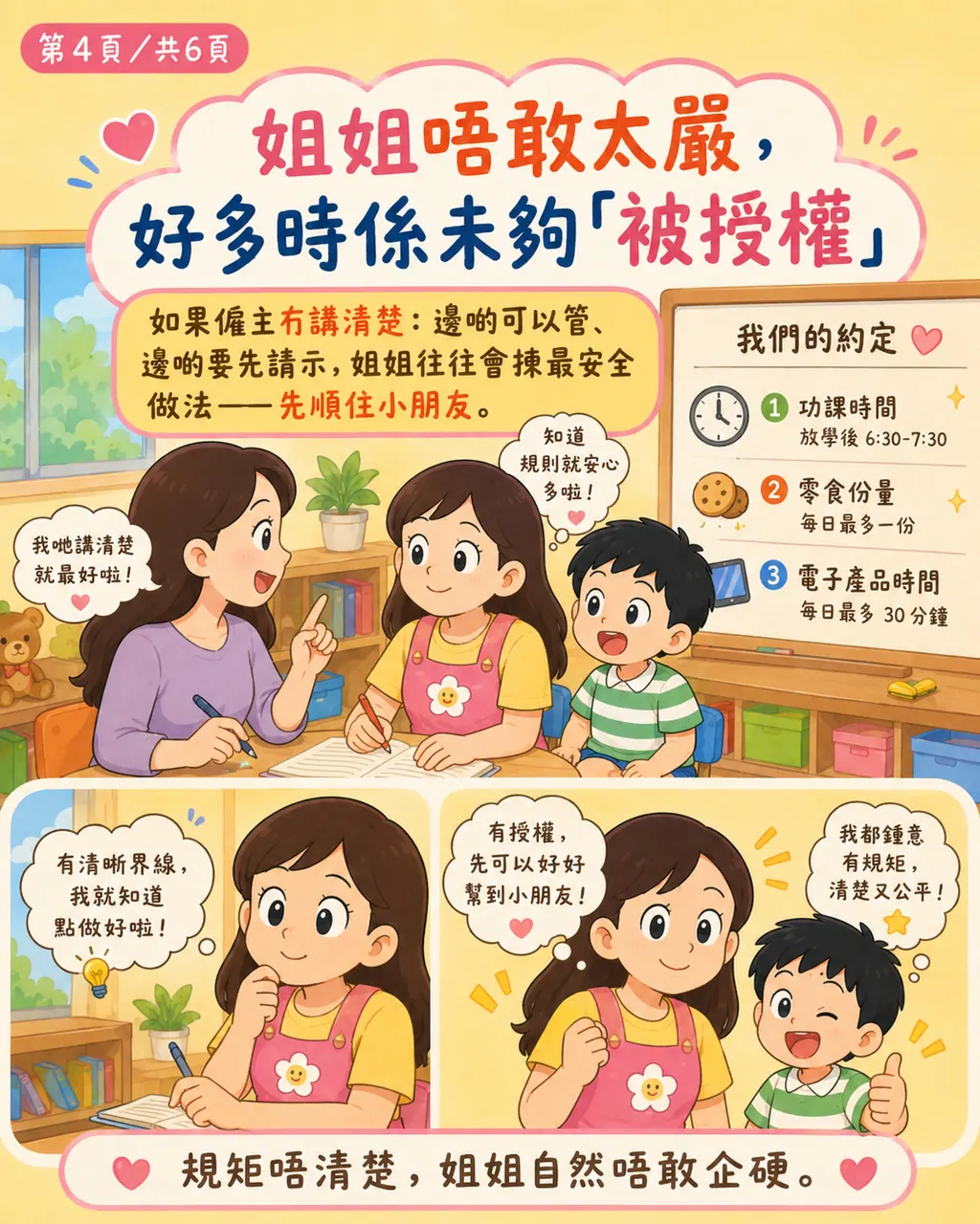 點解姐姐同小朋友熟咗之後，反而有時唔敢太嚴，第 4 頁，共 6 頁