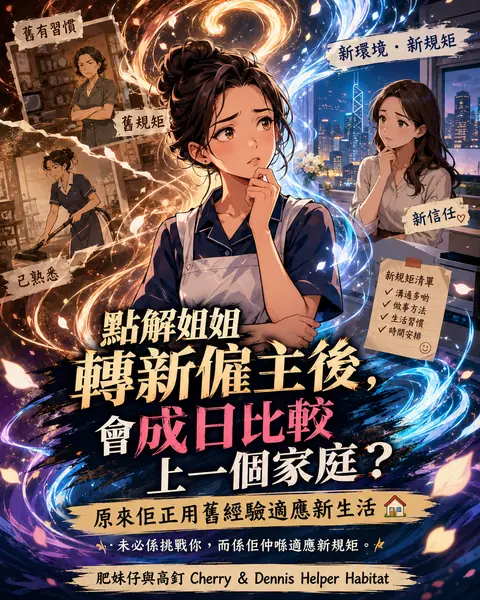 點解姐姐轉新僱主後，會成日比較上一個家庭圖解封面