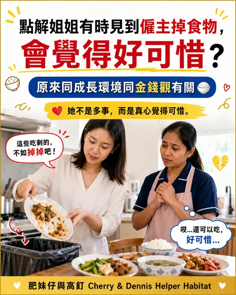 點解姐姐有時見到僱主掉食物，會覺得好可惜圖解封面