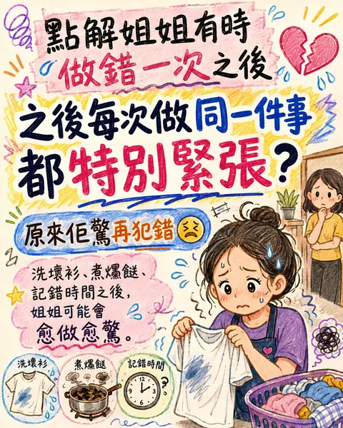 點解姐姐做錯一次之後，之後每次做同一件事都特別緊張圖解封面