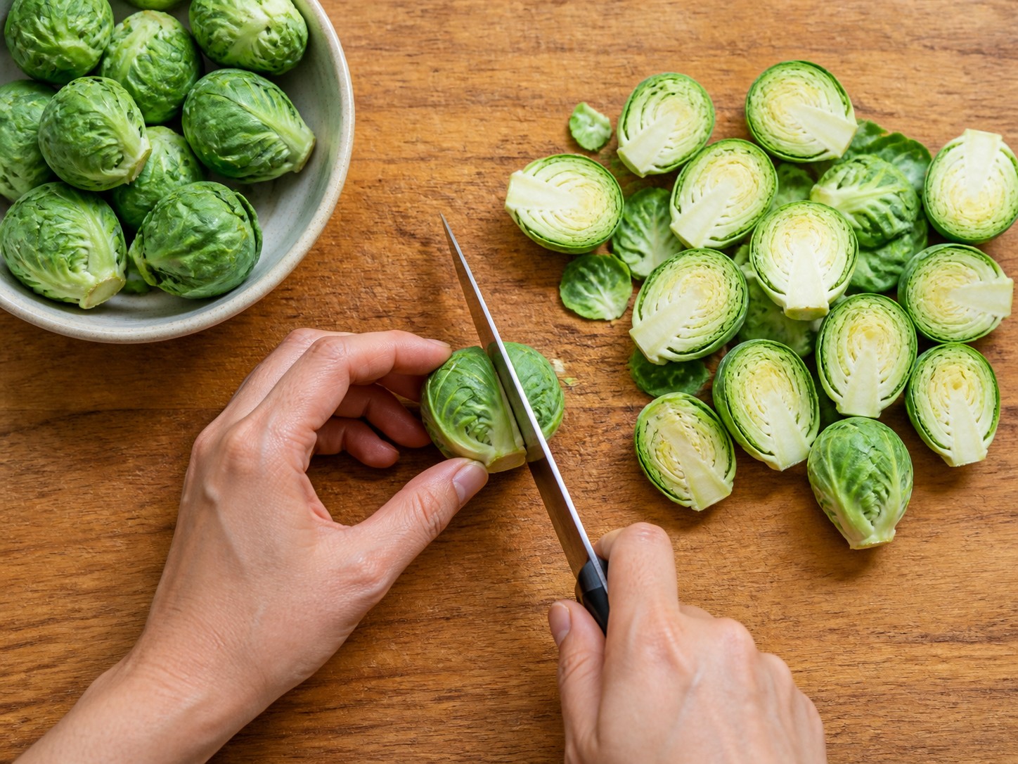 American Maple-Mustard Pork Tenderloin with Brussels Sprouts — Halve the Brussels sprouts