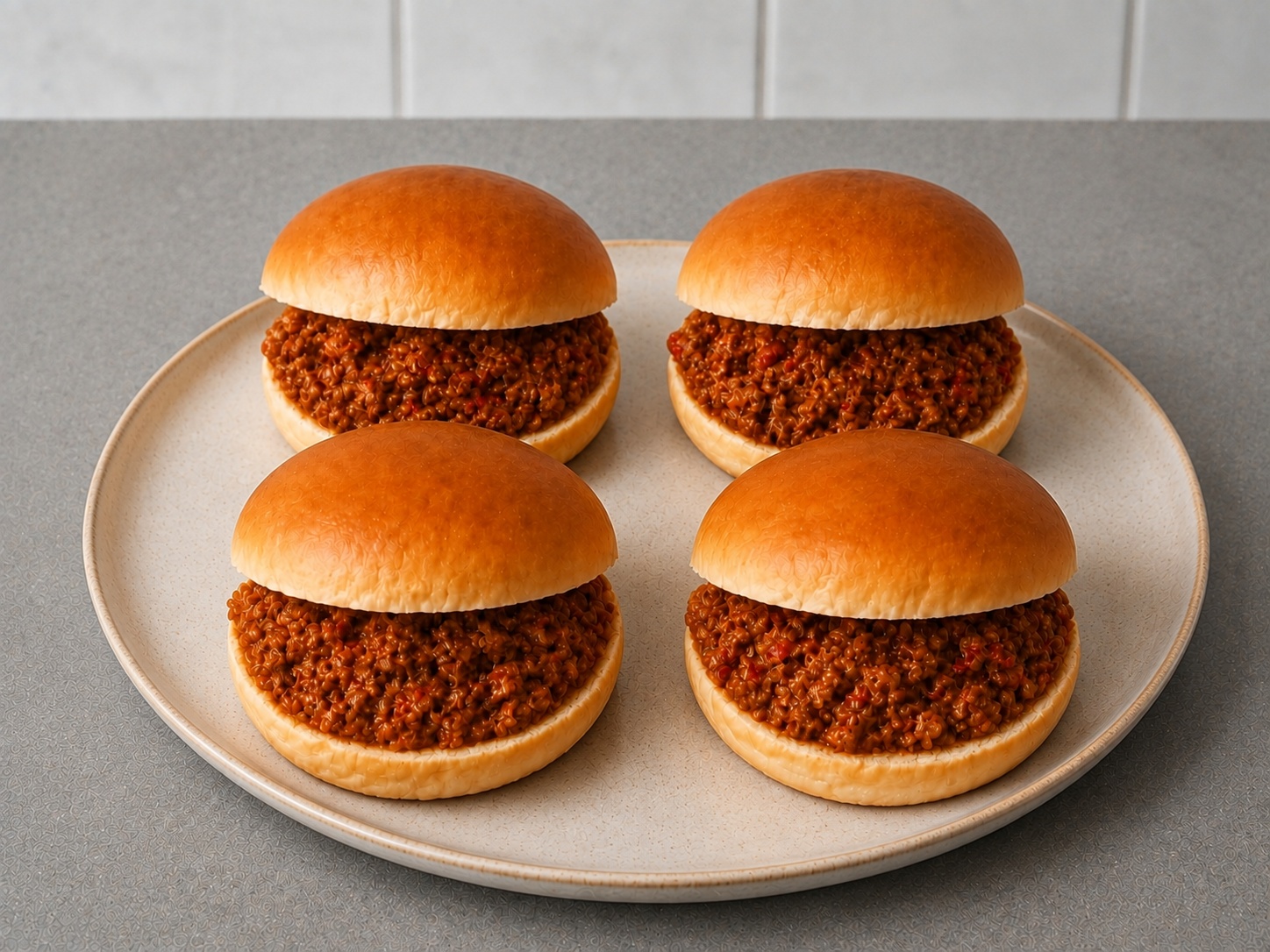 Roti Sloppy Joe Kalkun Amerika: Kalkun cincang dimasak dalam saus tomat asam manis lalu disendokkan ke roti panggang.