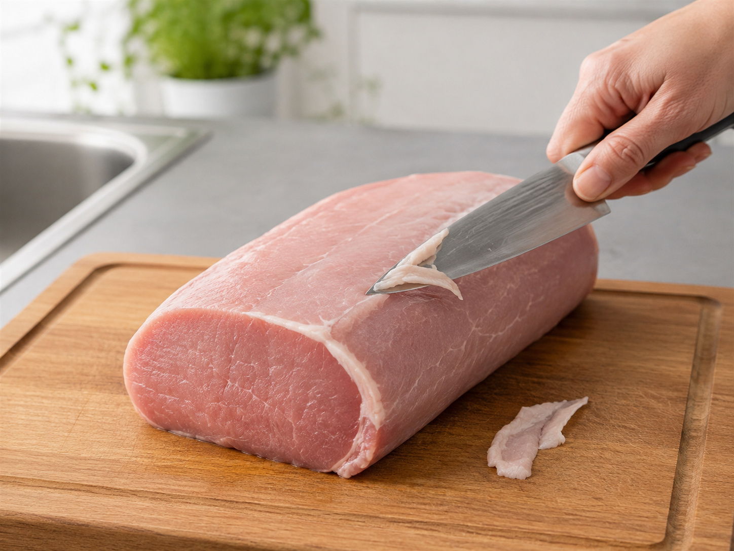 奧地利杏桃醬焗豬肉 — 豬肉印乾並修走多餘脂肪