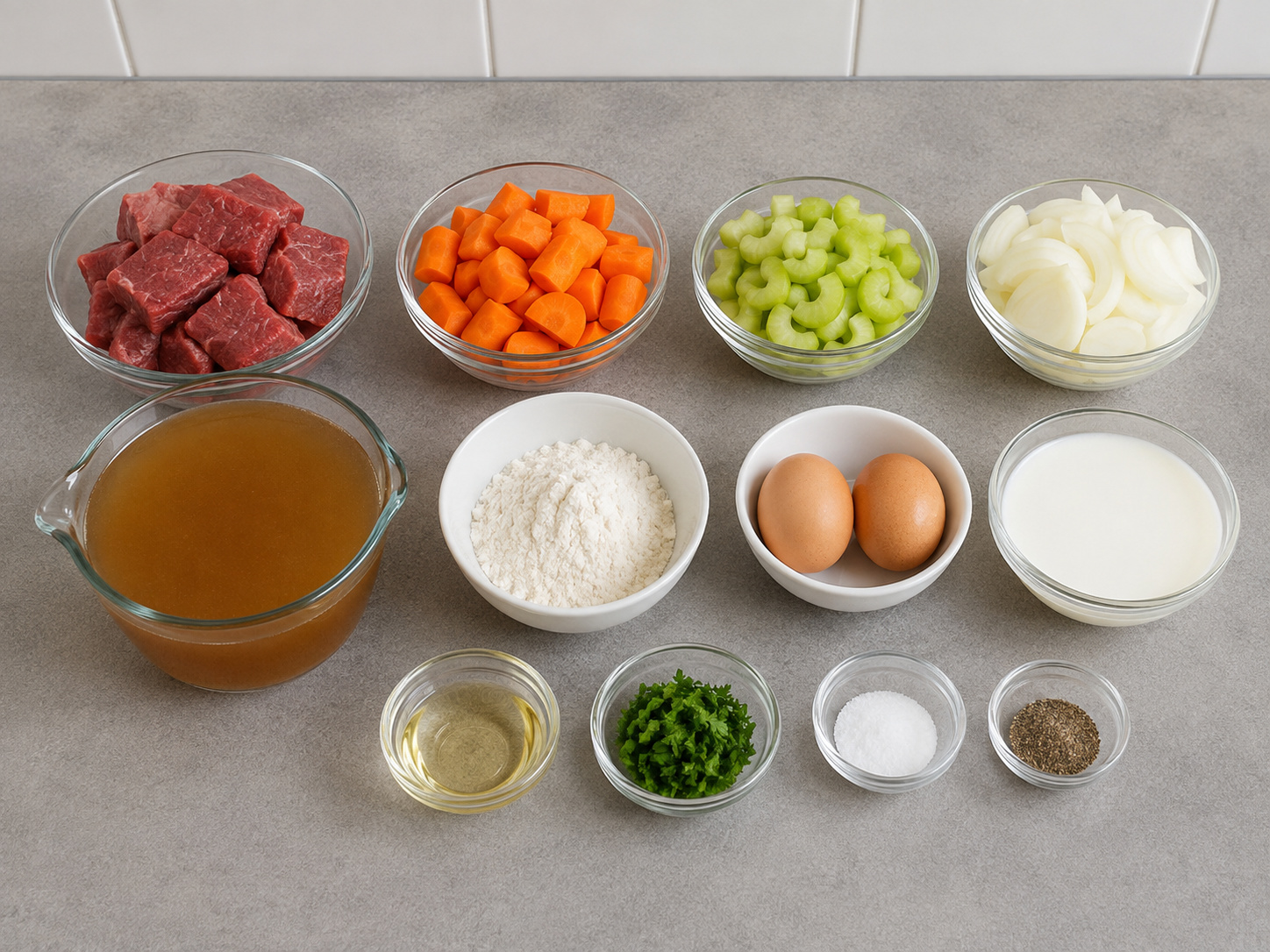 Austrian Beef Broth with Pancake Strips — ingredients overview