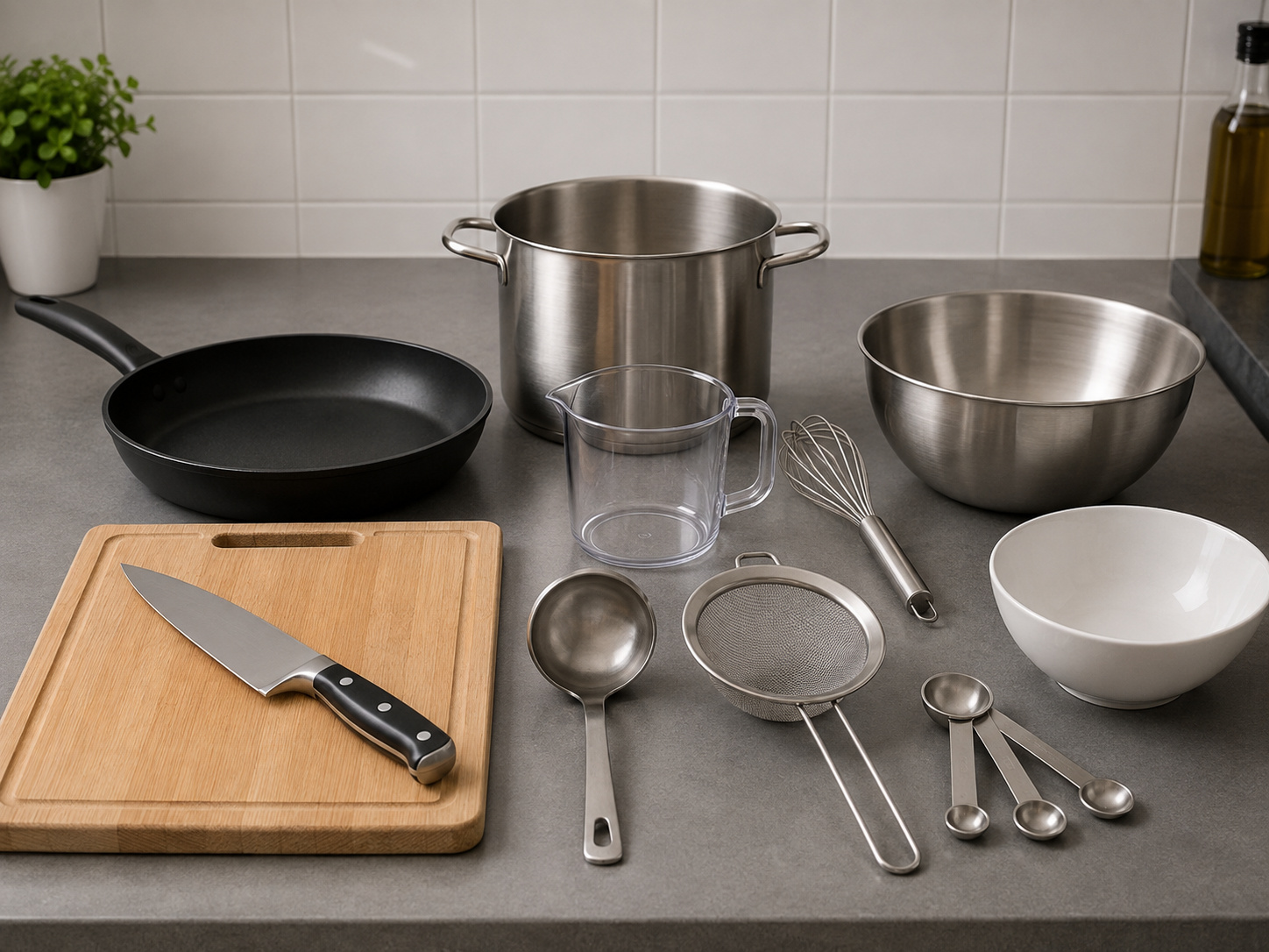Austrian Beef Broth with Pancake Strips — tools overview