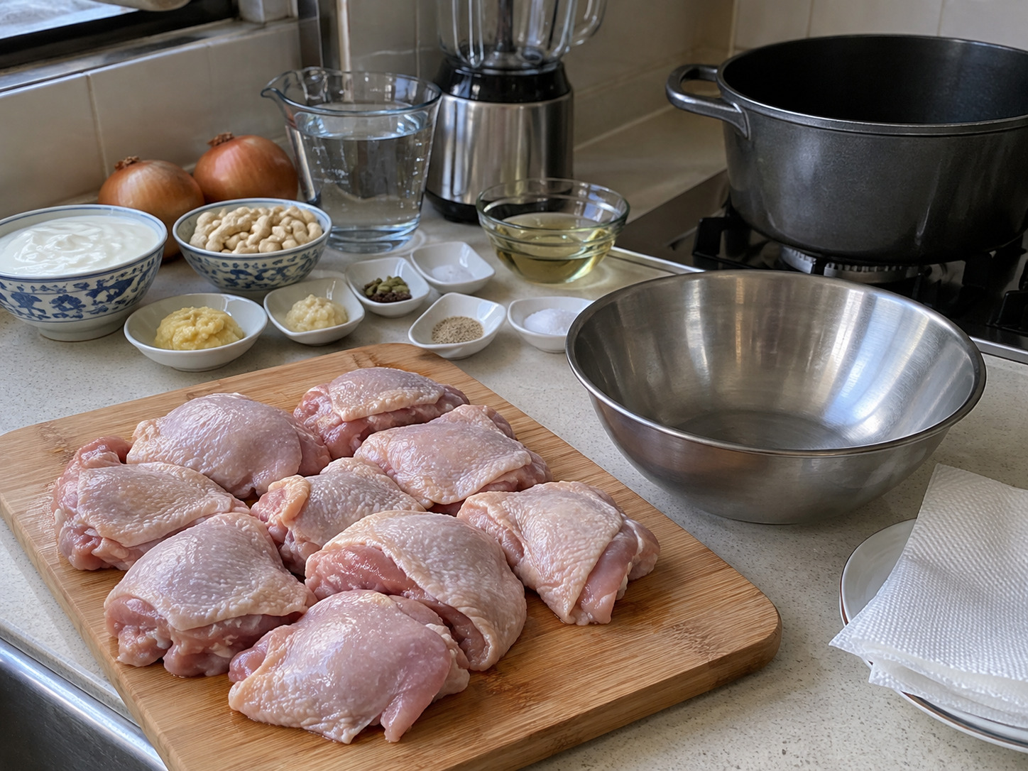 Bengali Chicken Rezala — Pat chicken dry
