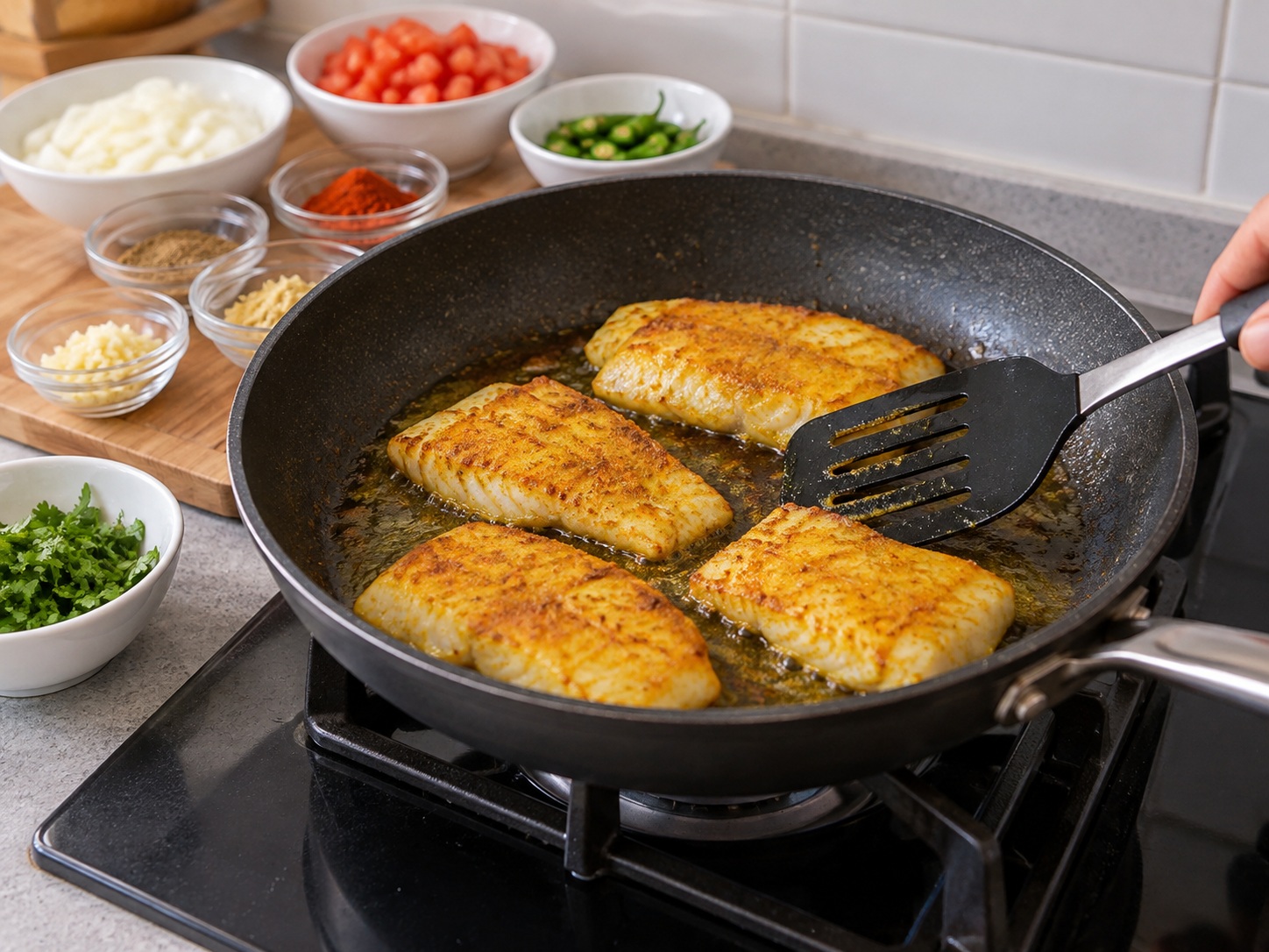 Ikan Bhuna Bangladesh — Goreng ringan ikan