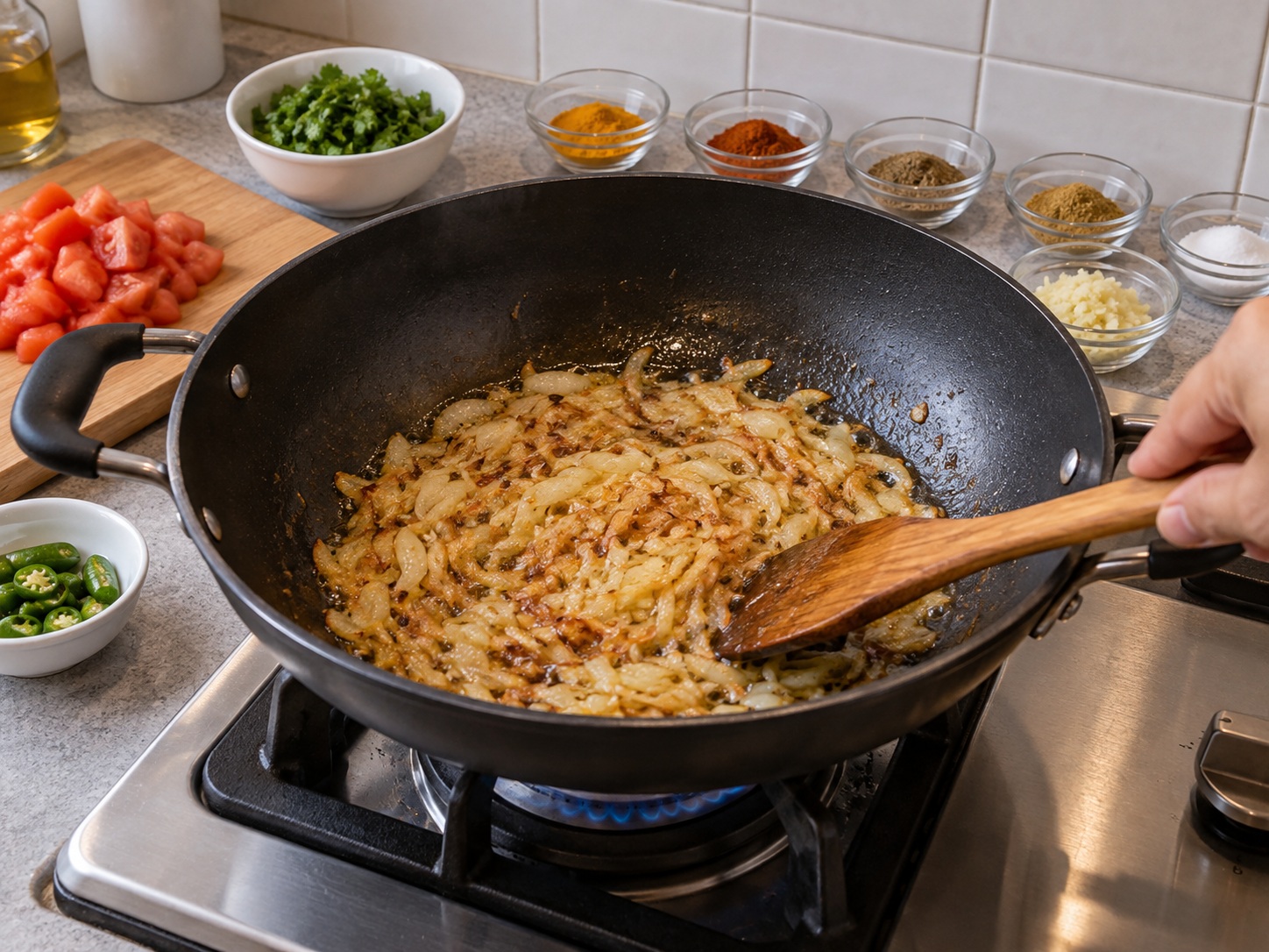 Ikan Bhuna Bangladesh — Tumis bawang