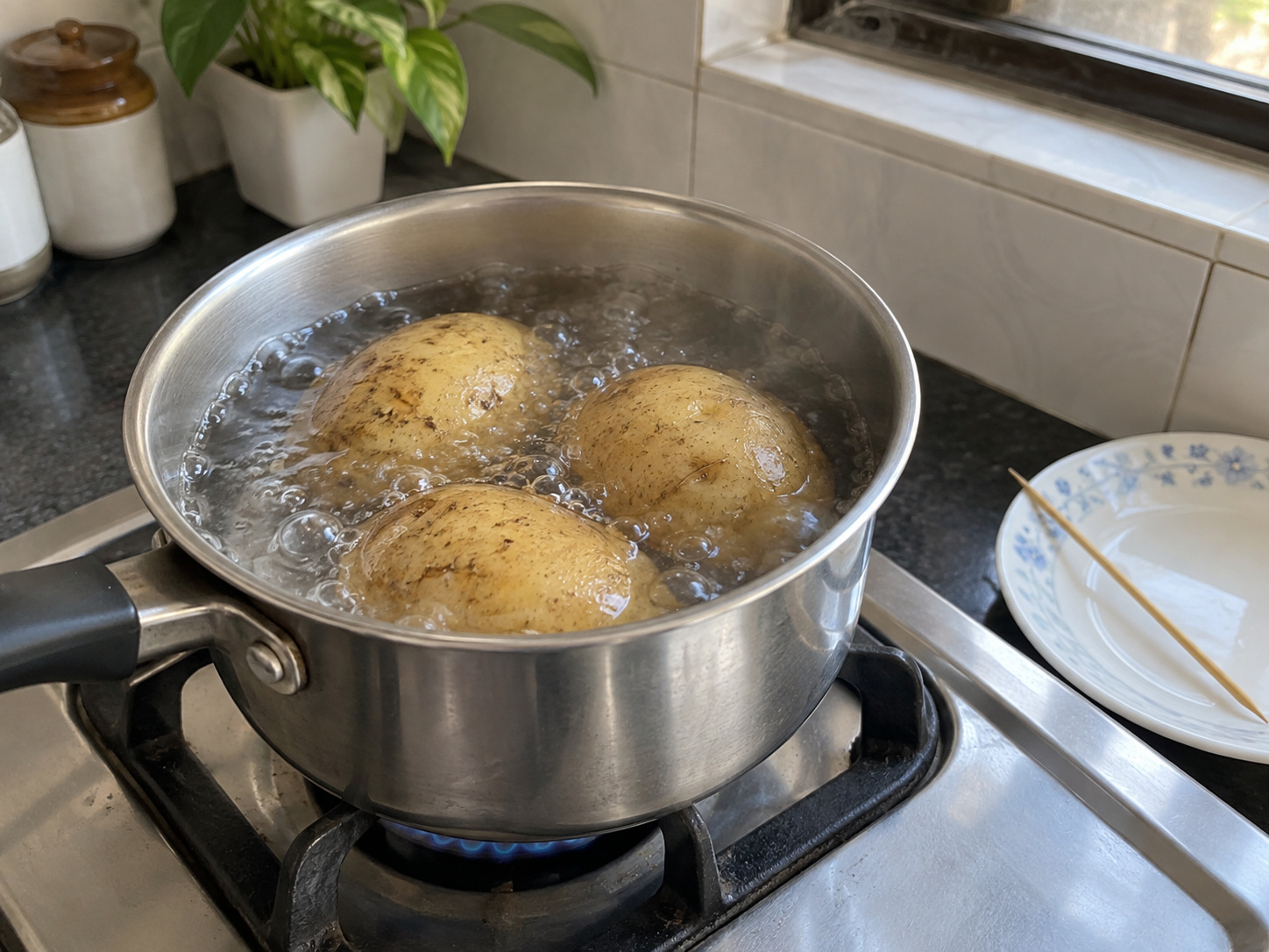 Bangladeshi Fuchka Tamarind Crisp Shells — Boil potatoes