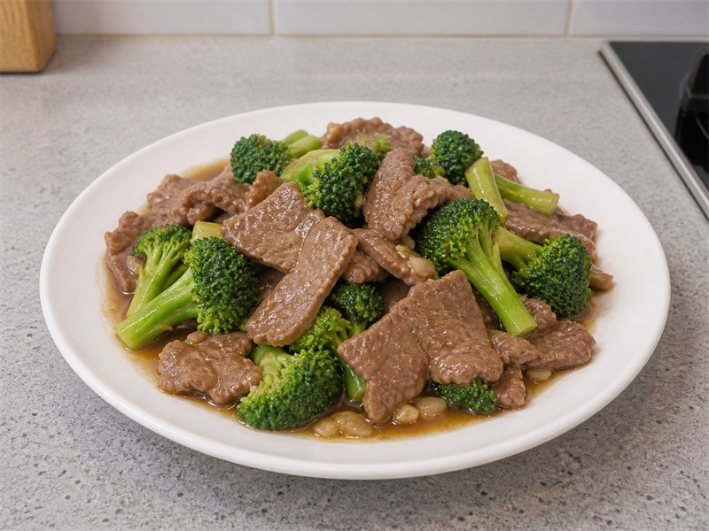 西蘭花炒牛肉:試味上碟