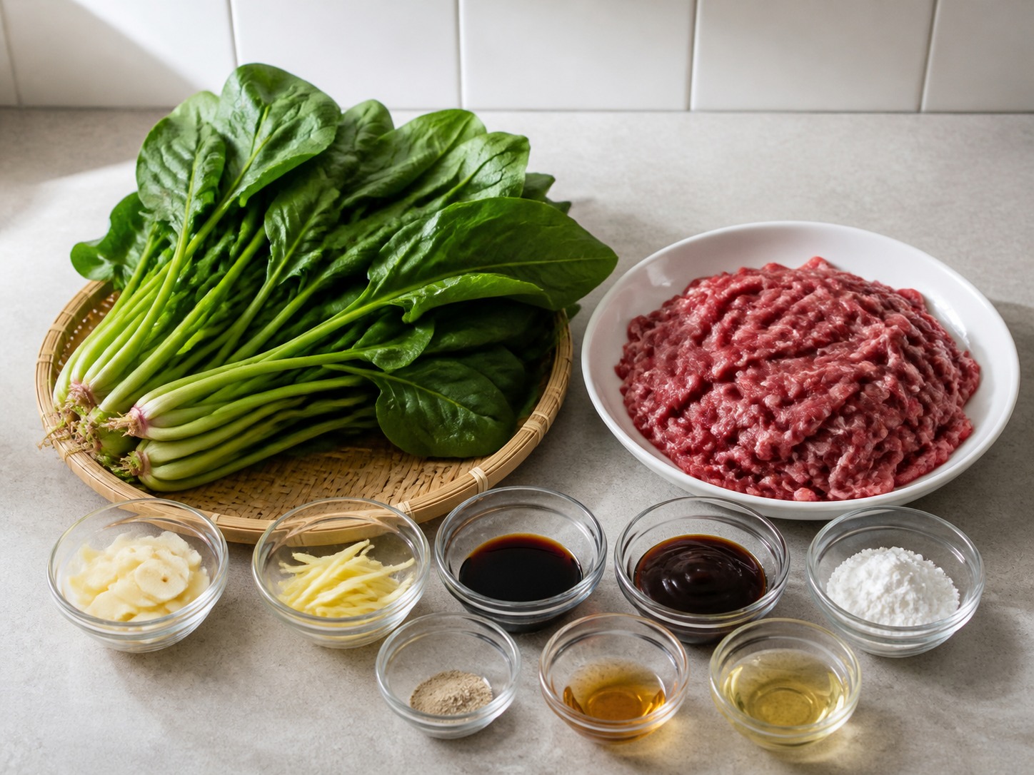 菠菜炒牛肉主要材料總覽
