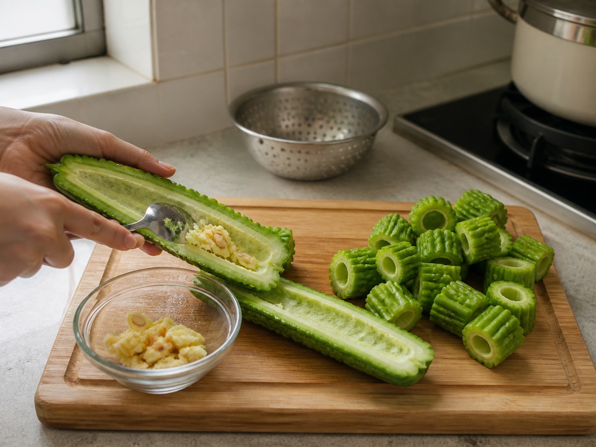 Sabaw ng Ampalaya, Soybean at Tadyang ng Baboy: Ihanda ang ampalaya
