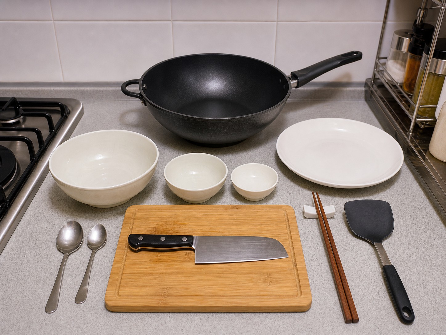肉碎炆茄子所需工具總覽