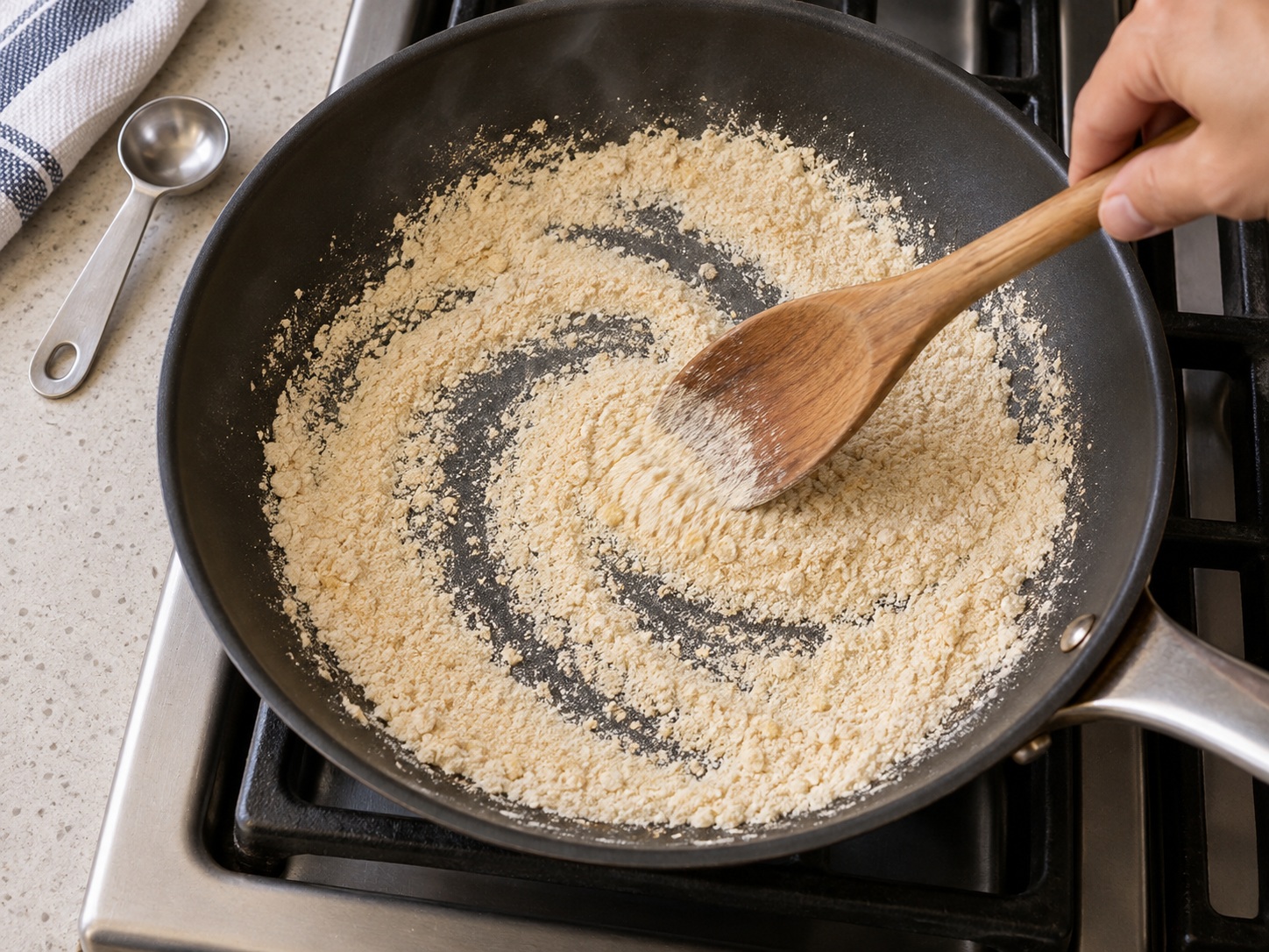 Burmese Mohinga Fish Rice Noodles — Dry-toast the rice flour