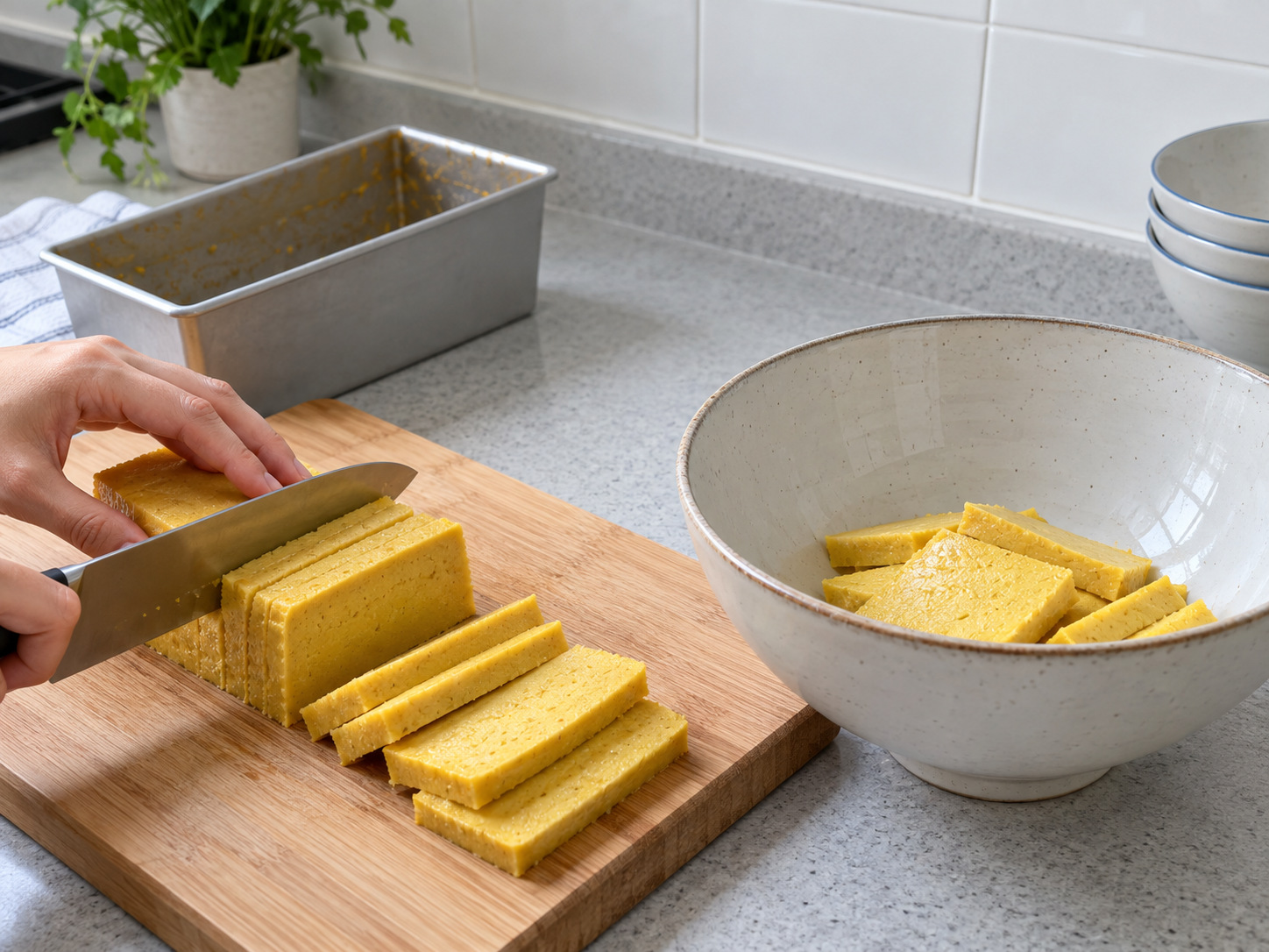 Salad ng Shan Tofu mula Myanmar — Alisin ang matigas nang tofu sa hulmahan