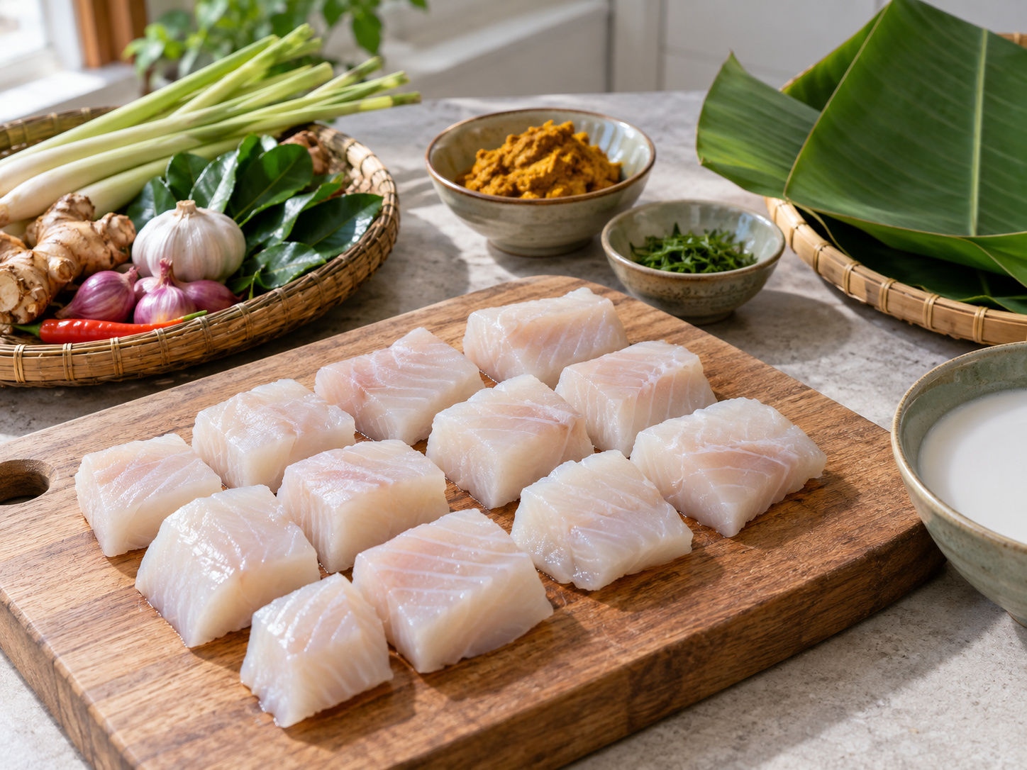 Cambodian Fish Amok — Suriin at hiwain ang isda