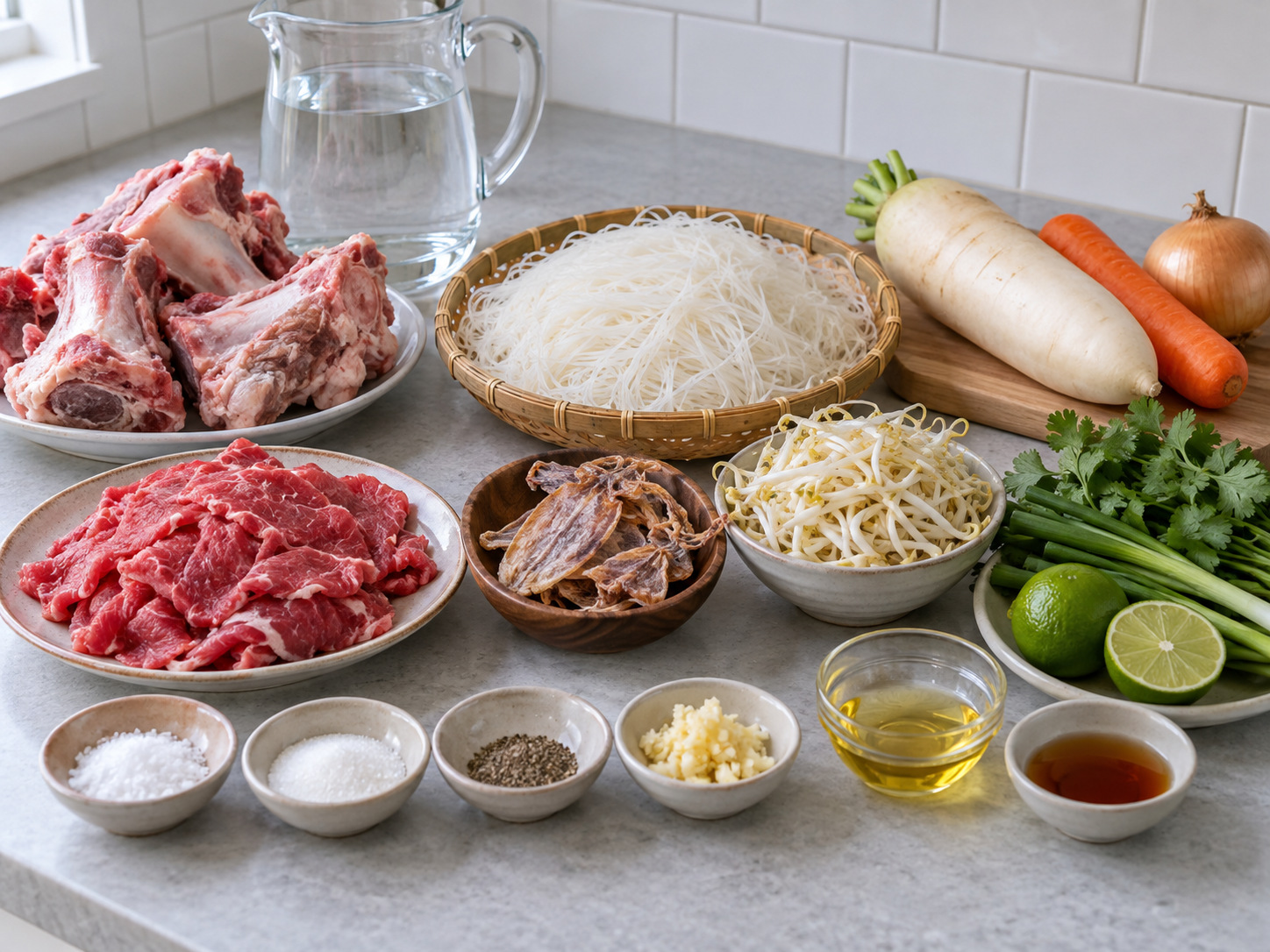 柬埔寨牛肉河粉 — 材料