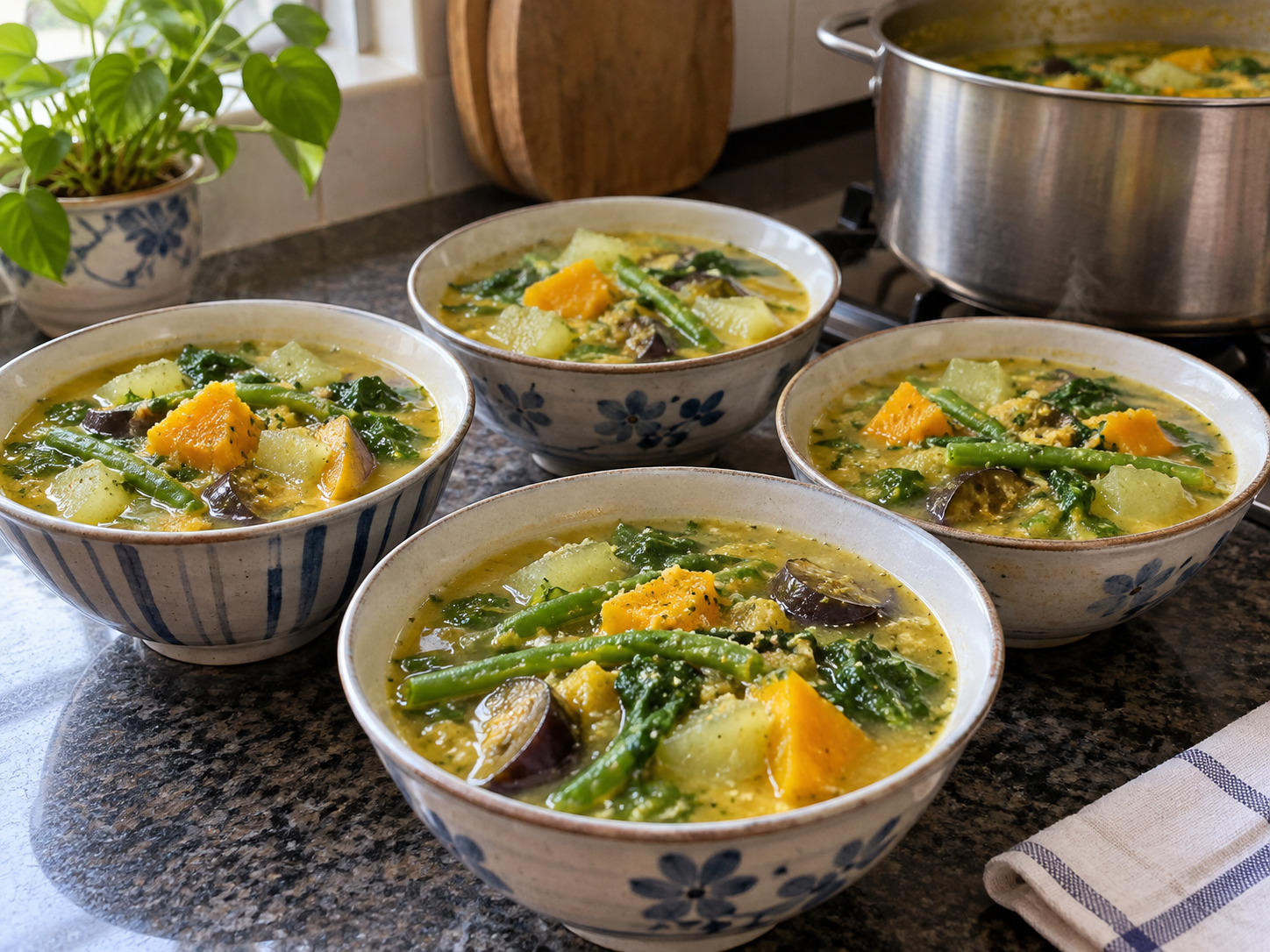 柬埔寨雜菜香料湯 Samlor Korko — 完成圖