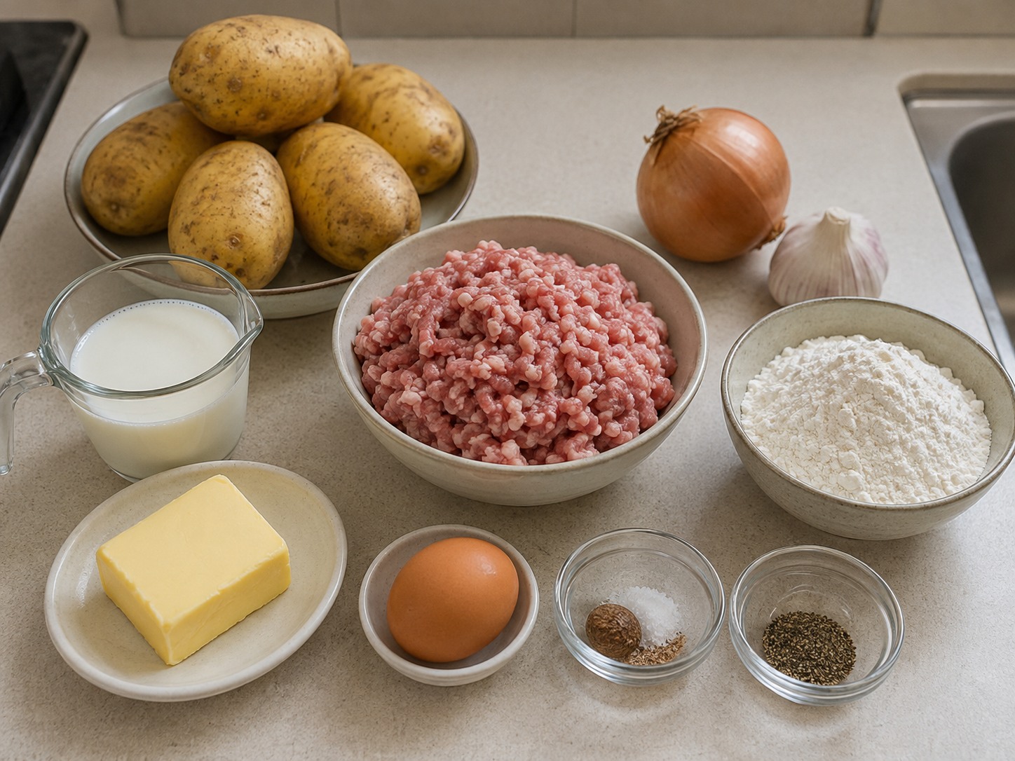 加拿大豬肉薯仔肉批 — 材料總覽