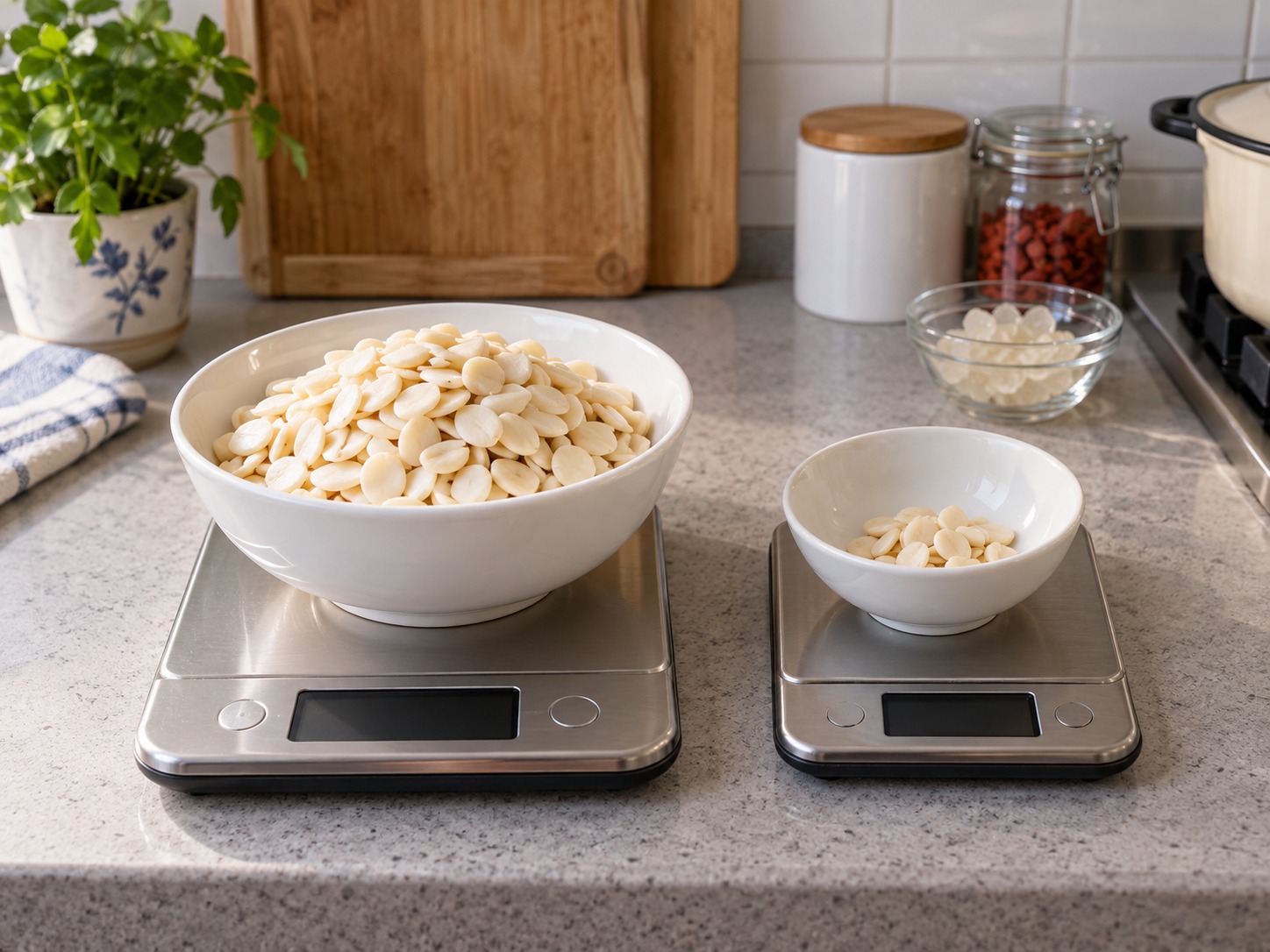 Cantonese Apricot Kernel Sweet Soup — Identify and measure separately