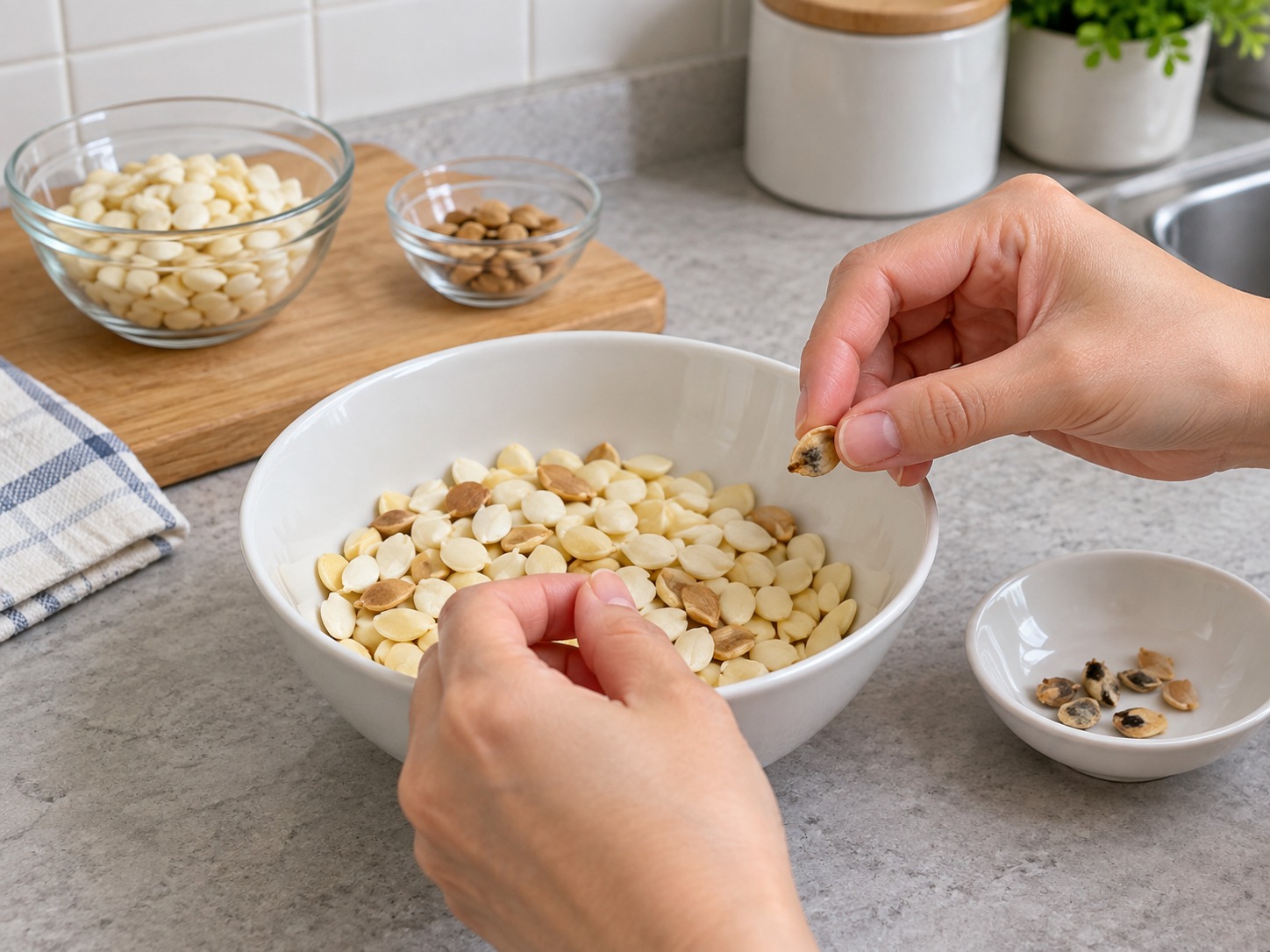 Cantonese Apricot Kernel Sweet Soup — Inspect and discard damage