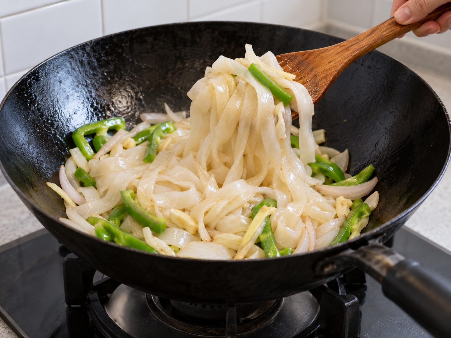 Cantonese Black Bean Beef Rice Noodles — Stir-fry the noodles