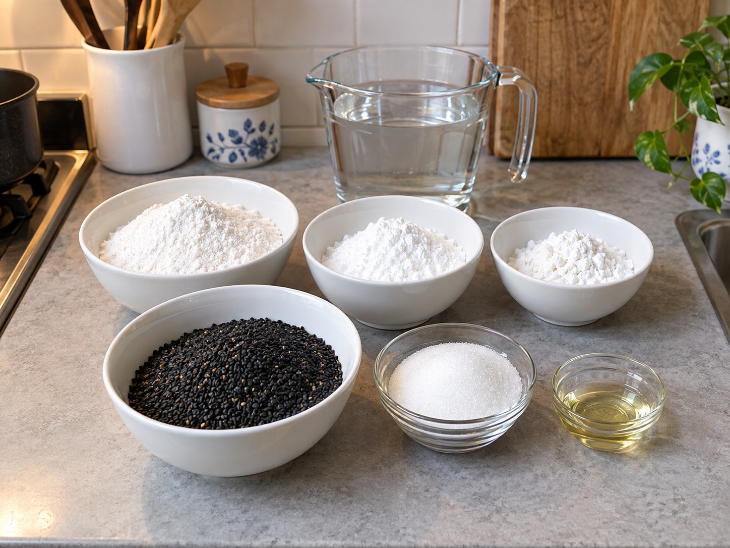 Cantonese Black Sesame Rolls — ingredients