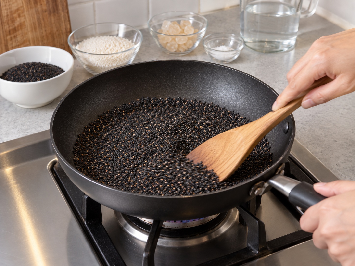 Sup Manis Wijen Hitam ala Kanton — Sangrai wijen