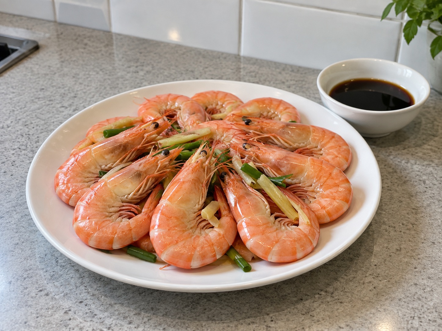 Udang Rebus ala Kanton — hidangan selesai