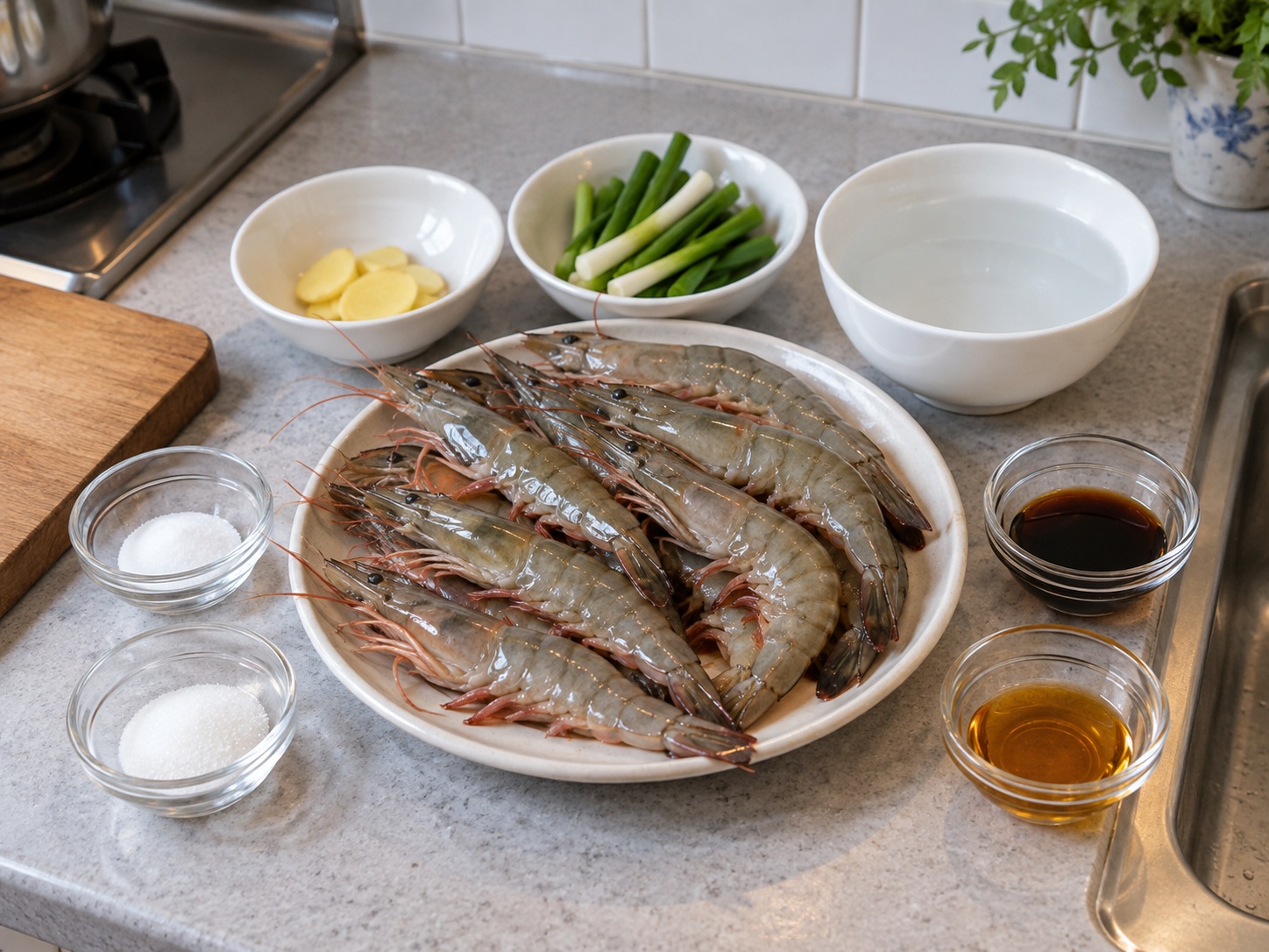 Udang Rebus ala Kanton — bahan