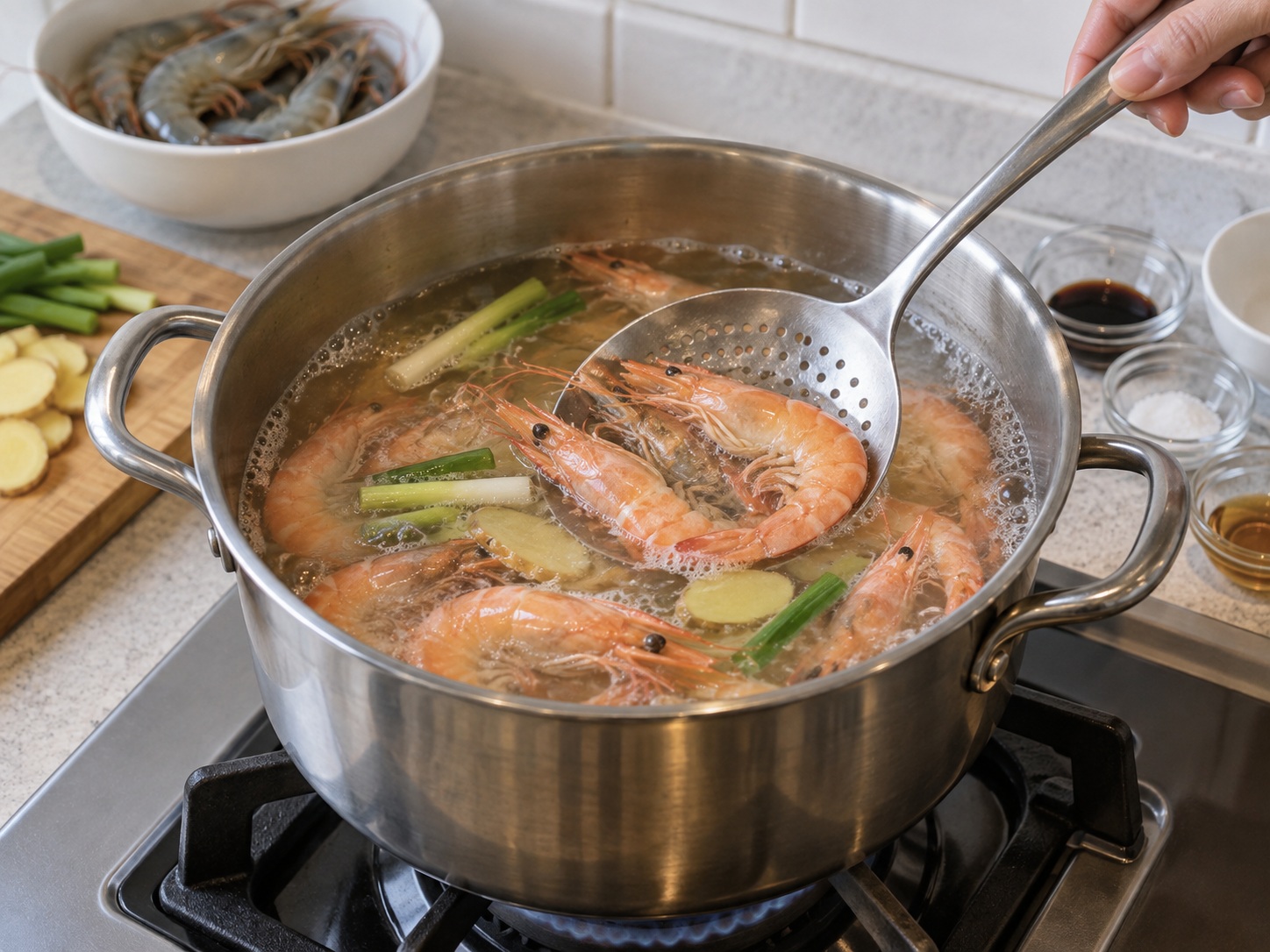 Udang Rebus ala Kanton — Masak merata