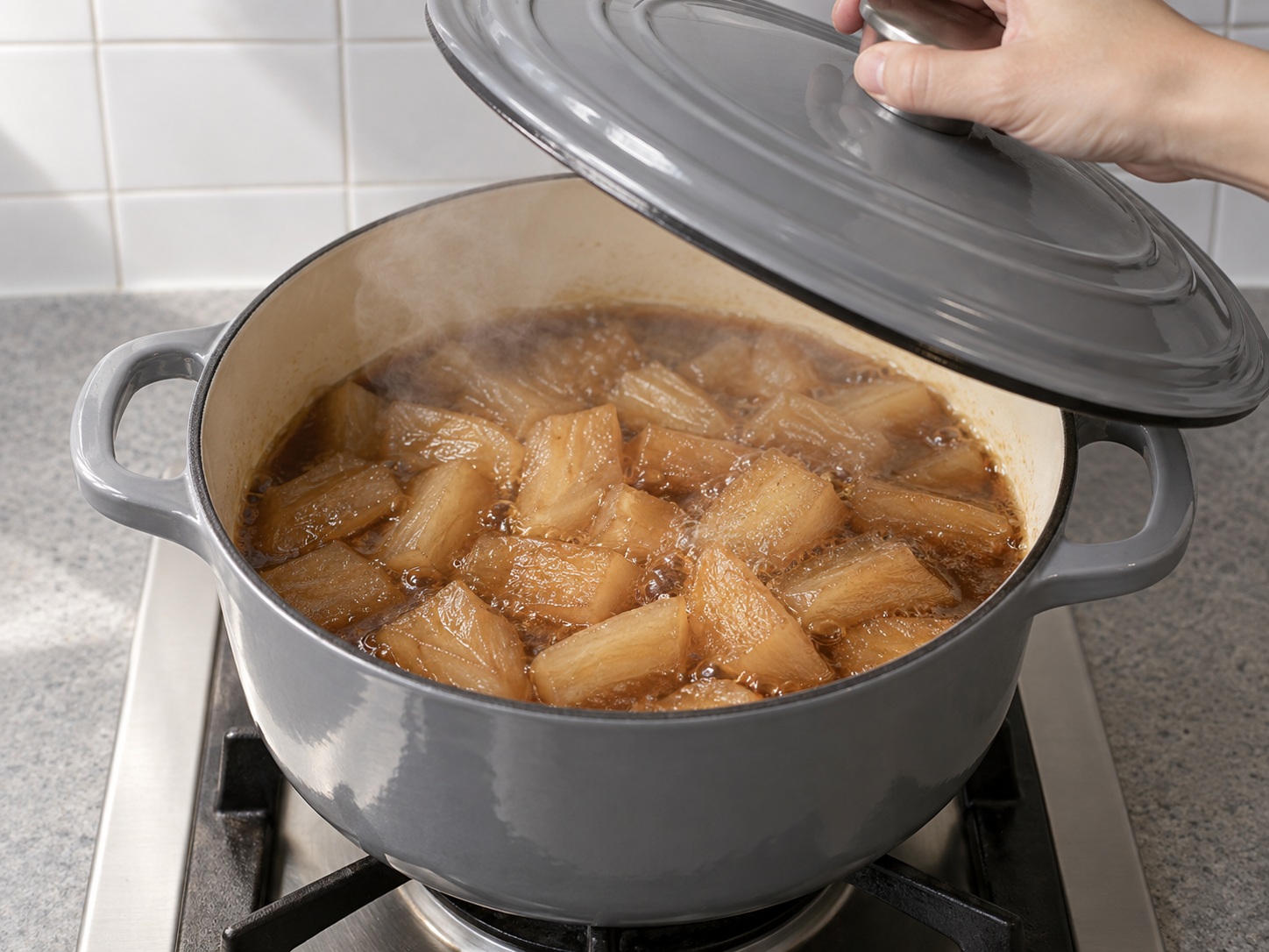 Cantonese Braised Pomelo Pith na may Shrimp Roe — I-braise ang pomelo pith