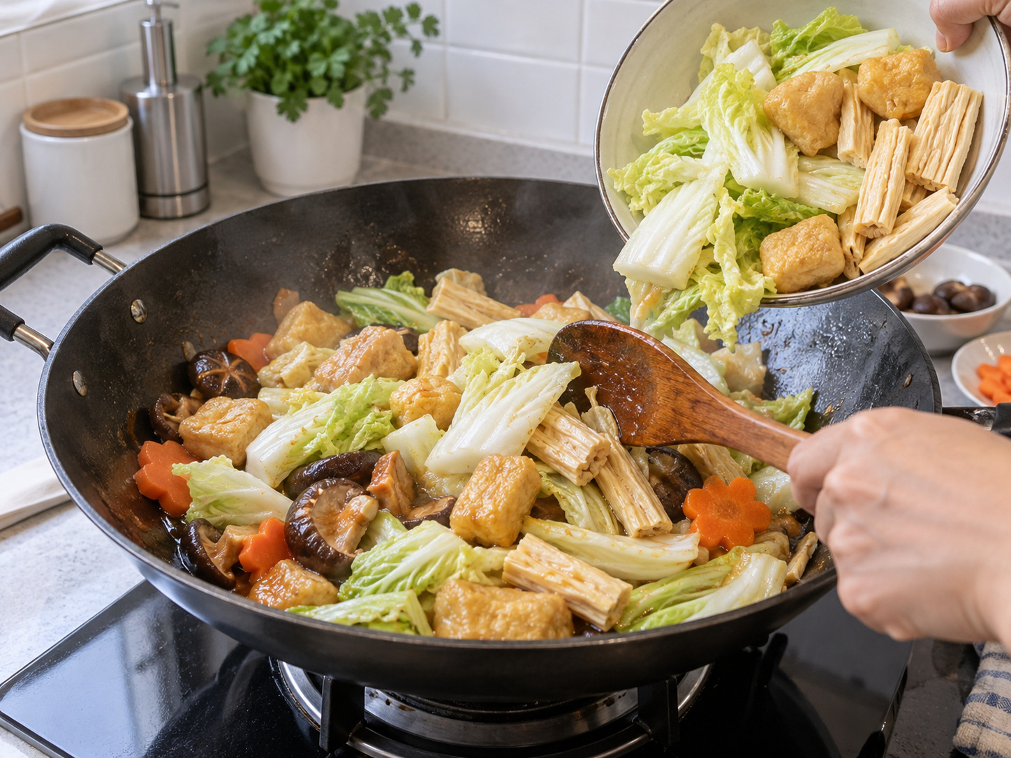 廣東羅漢齋 — 加入紹菜豆製品