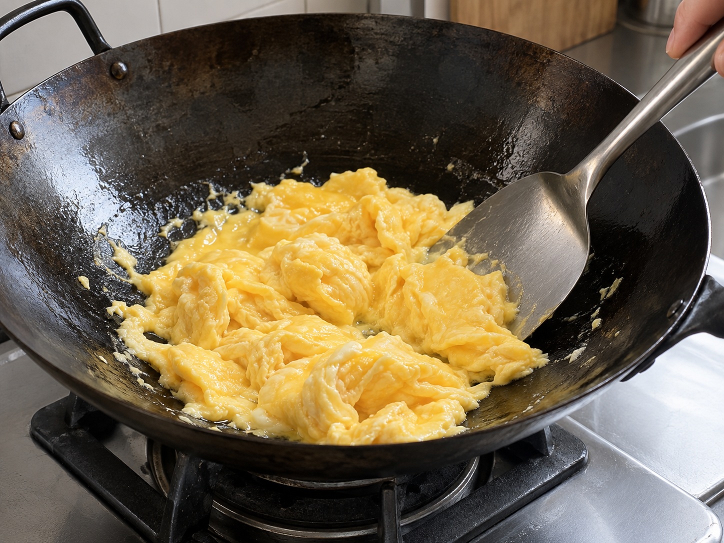 Ginisang Sayote na May Itlog — Bumuo ng malambot na curds