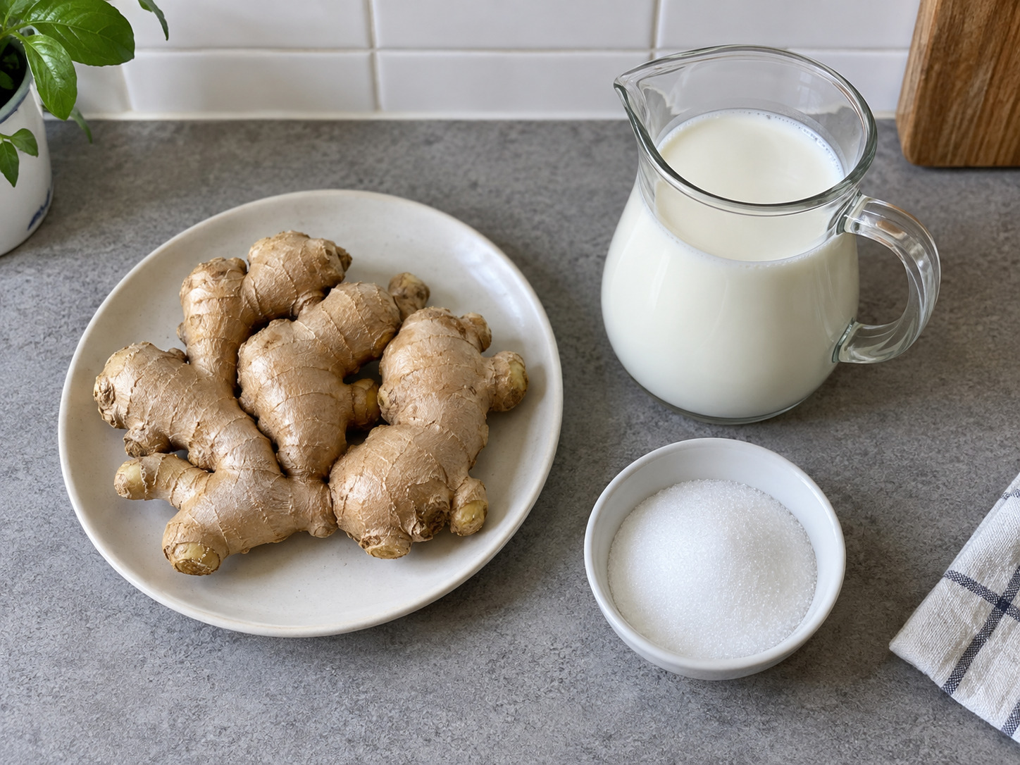 薑汁撞奶 — 材料