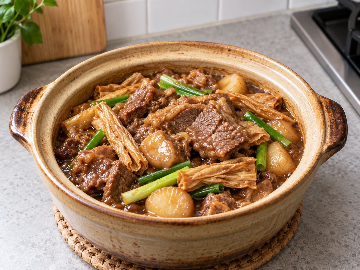 Cantonese Lamb Brisket at Bean Curd Sheet Pot — natapos na ulam