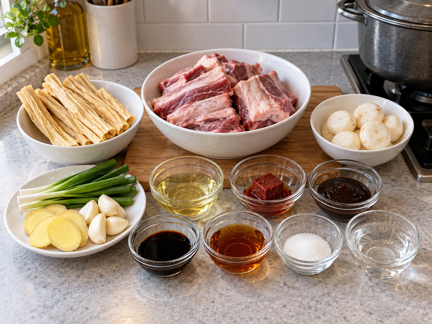 Cantonese Lamb Brisket at Bean Curd Sheet Pot — mga sangkap