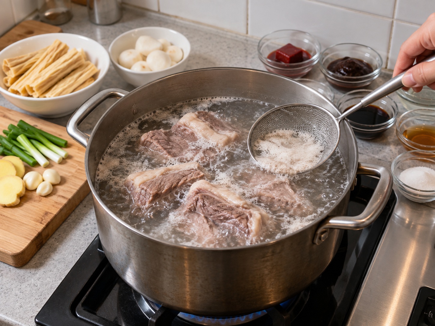 Cantonese Lamb Brisket at Bean Curd Sheet Pot — I-blanch ang lamb