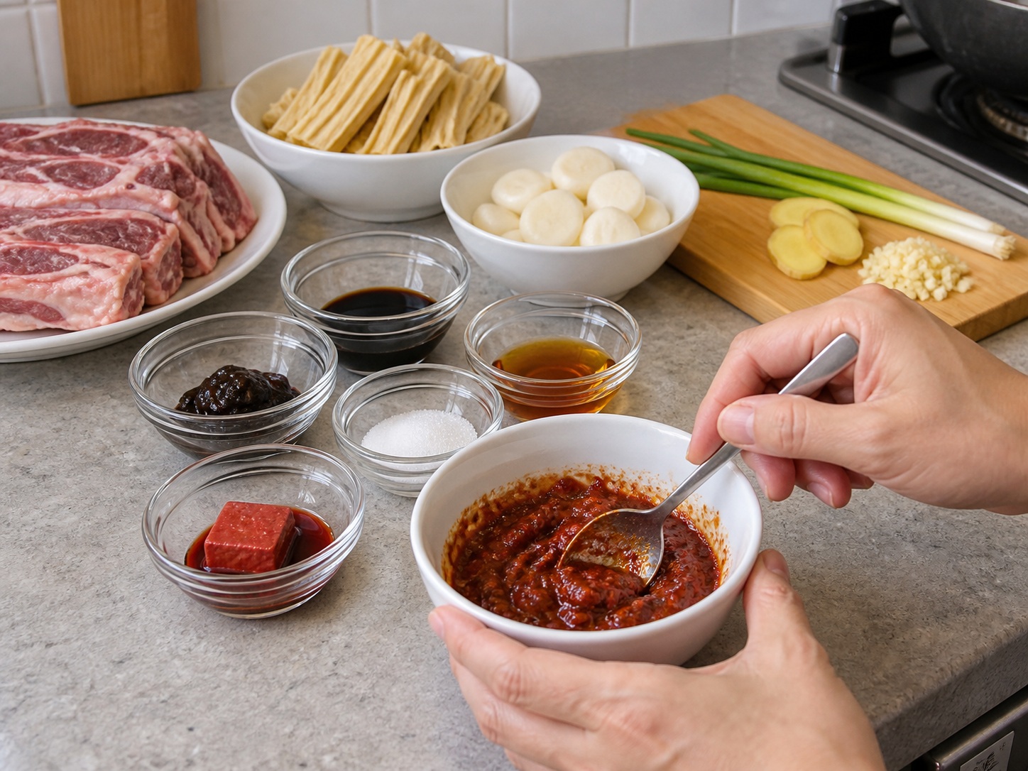 Cantonese Lamb Brisket at Bean Curd Sheet Pot — Timplahin ang braising sauce