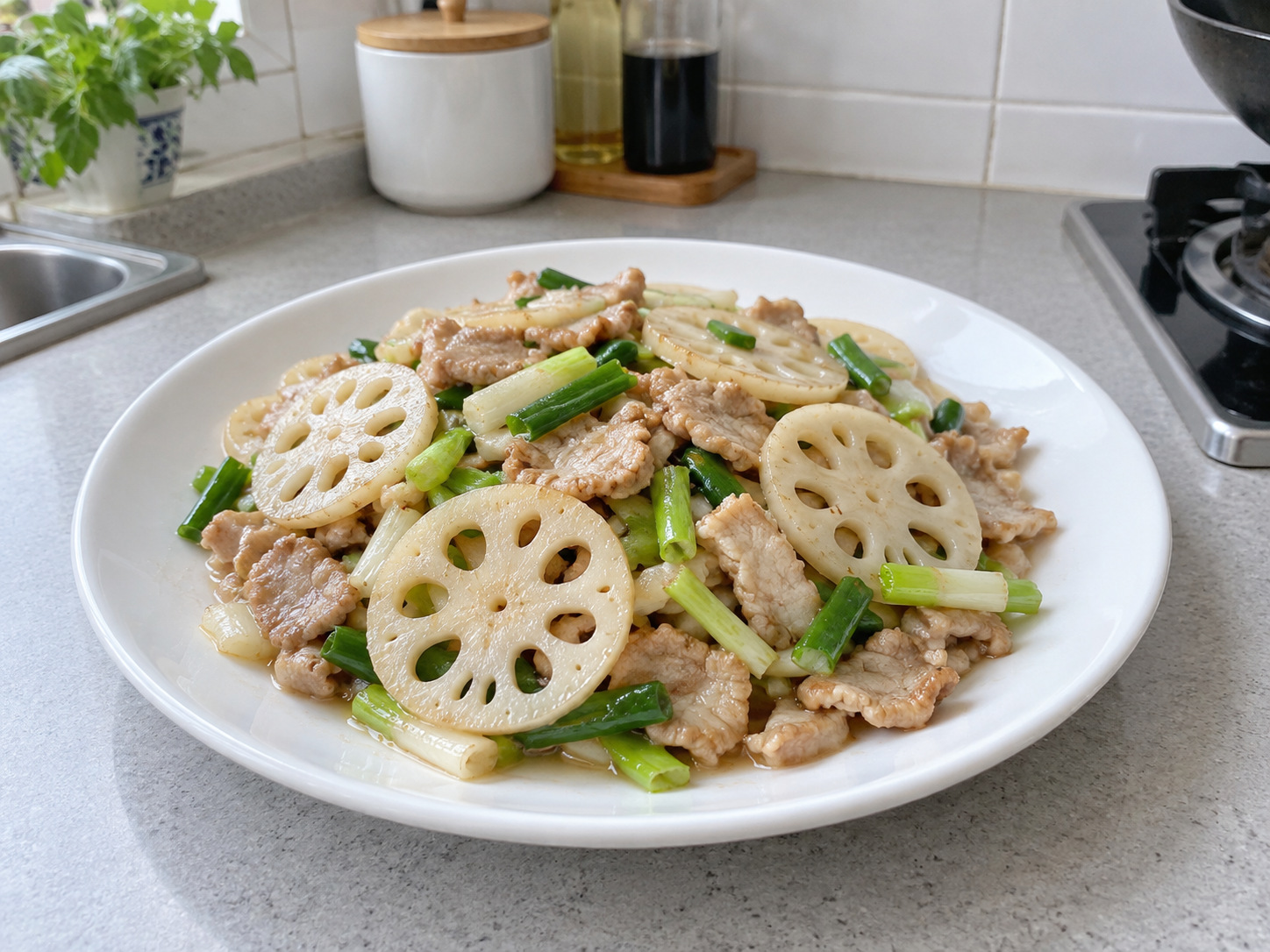 蓮藕炒肉片 — 完成圖