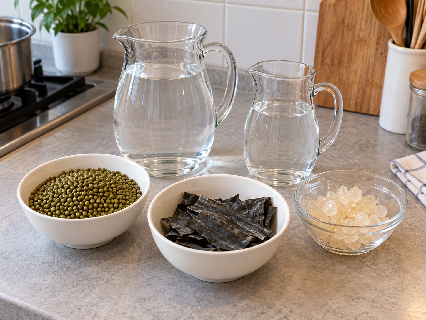 Mung Bean and Kelp Sweet Soup — ingredients