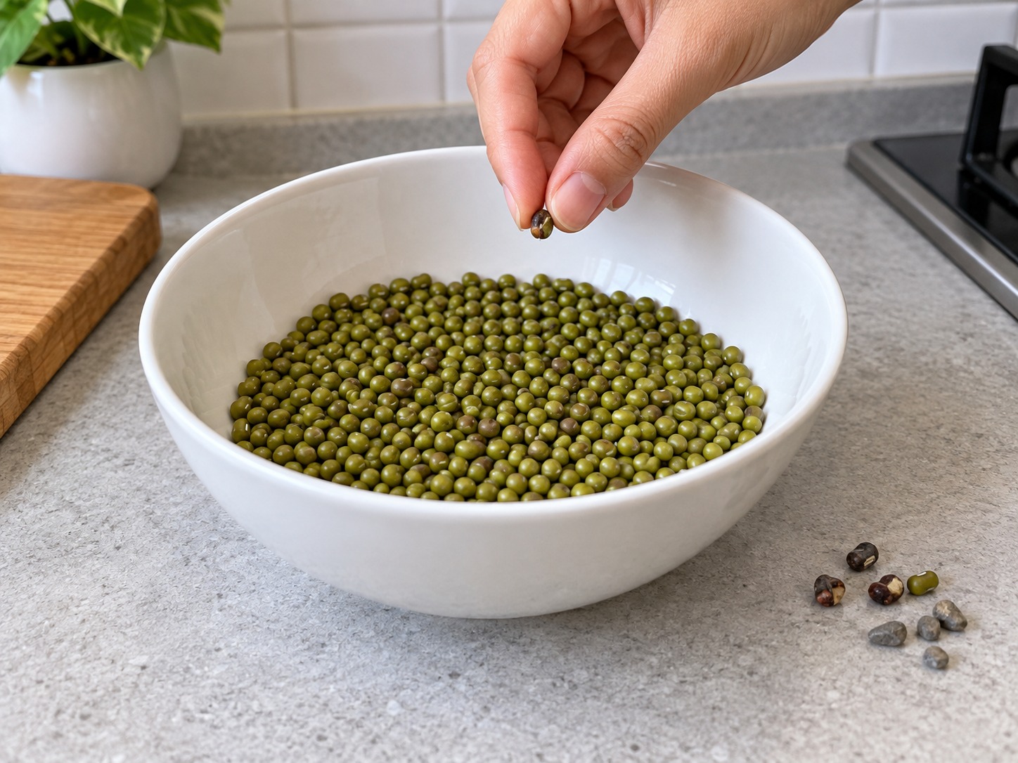 Mung Bean and Kelp Sweet Soup — Pick out stones and damaged beans