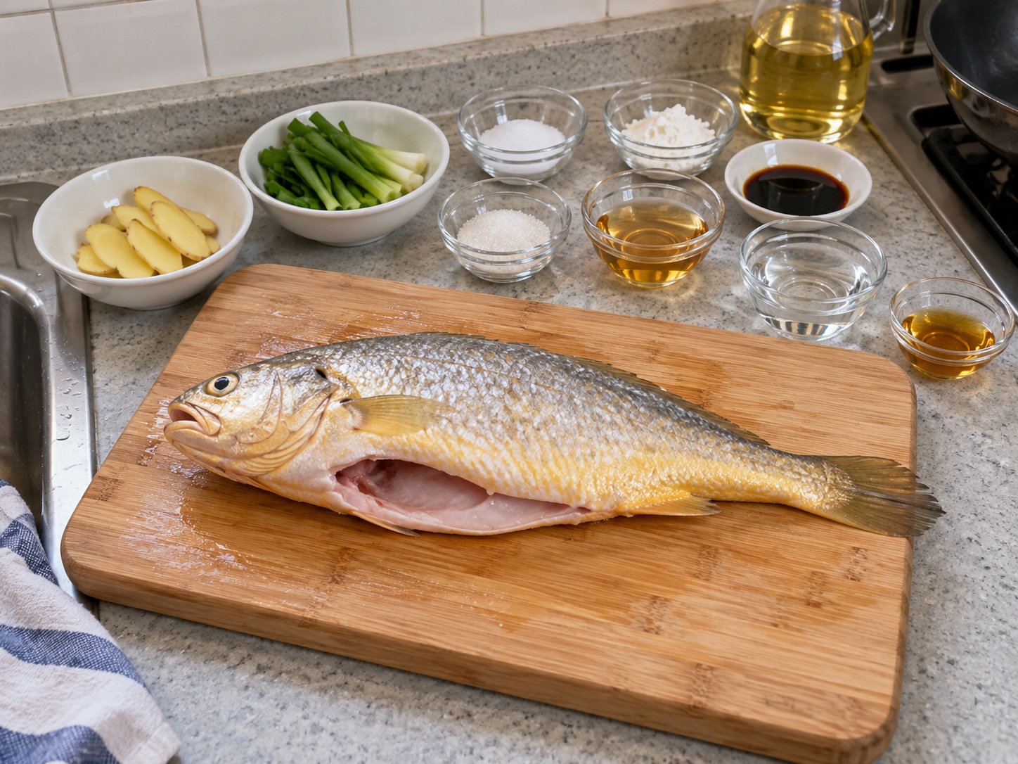 Cantonese Pan-Fried Yellow Croaker — Linisin ang isda