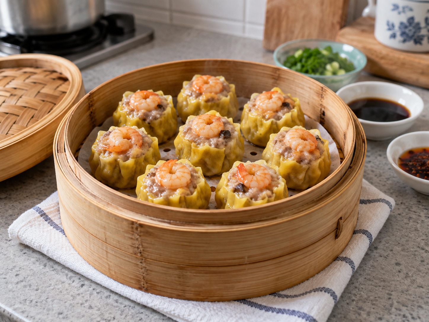 Cantonese Pork at Shrimp Siu Mai — natapos na ulam