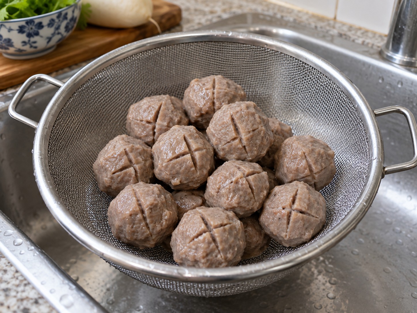 Cantonese na Sabaw ng Labanos at Beef Ball — Ihanda ang beef ball