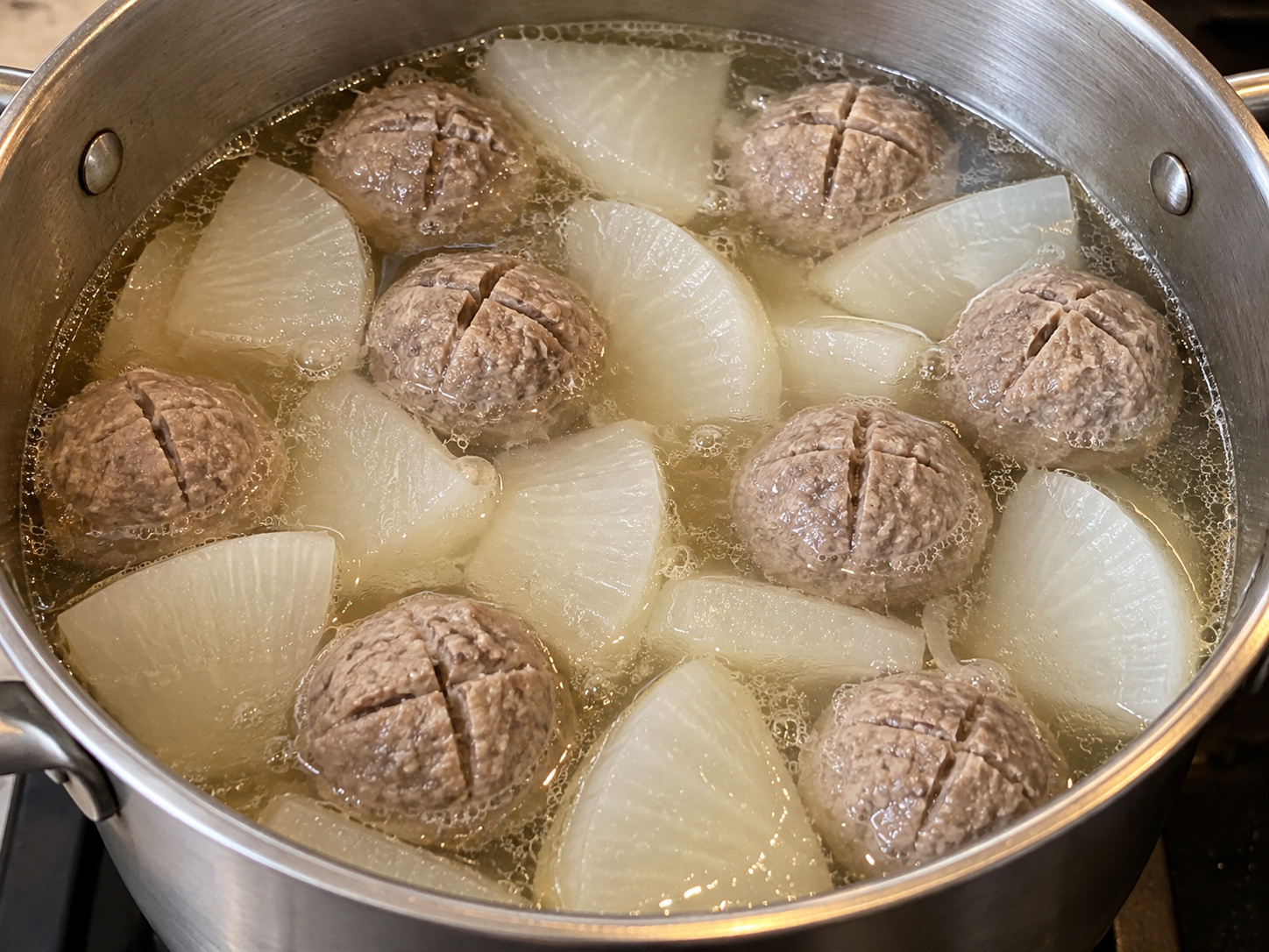 Cantonese na Sabaw ng Labanos at Beef Ball — Lutuin ang beef ball